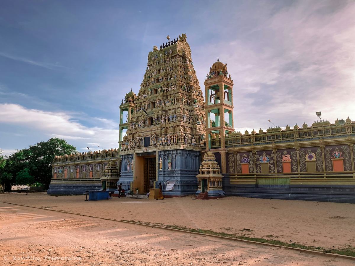 Painted tower of a Hindu temple