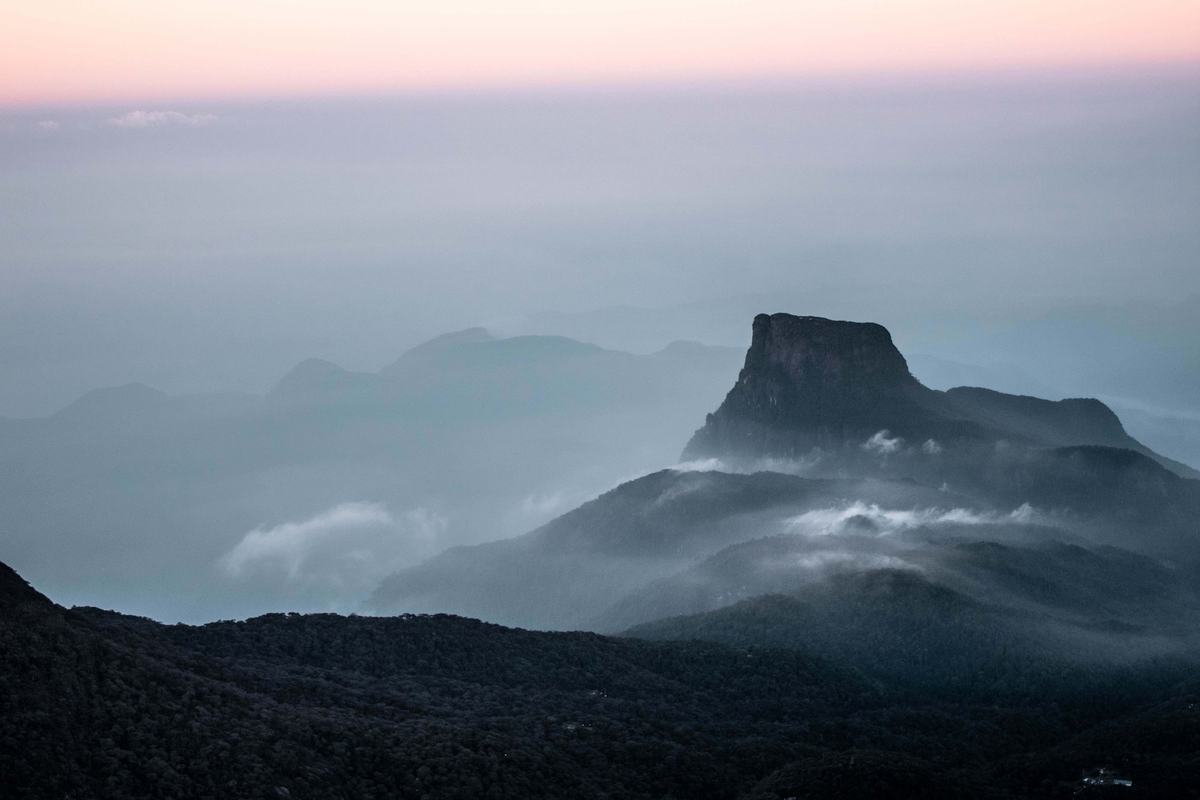 Sri Pada (Adam’s Peak) at dawn above the clouds